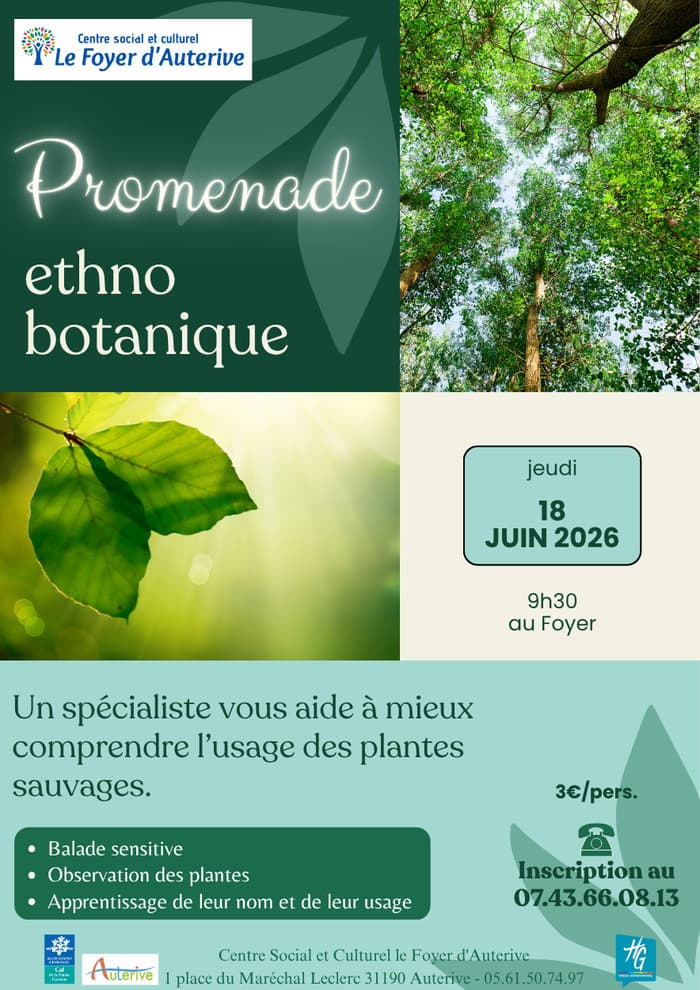 Illustration de l'événement : Promenade ethnobotanique / Centre Social le Foyer d'Auterive
