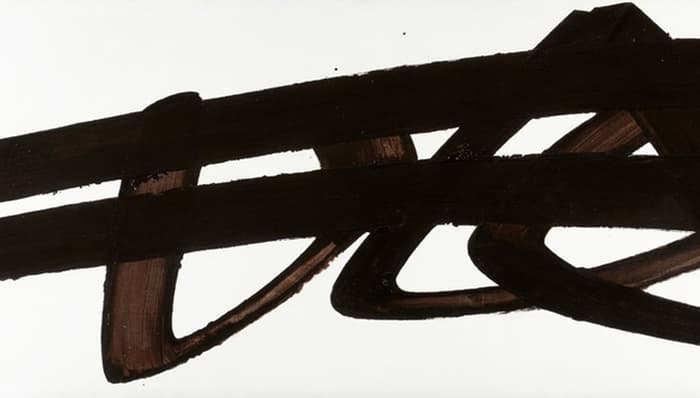 Illustration de l'événement : L'œuvre du jour : Pierre Soulages, Peinture 130x349 cm, 12 janvier 1974