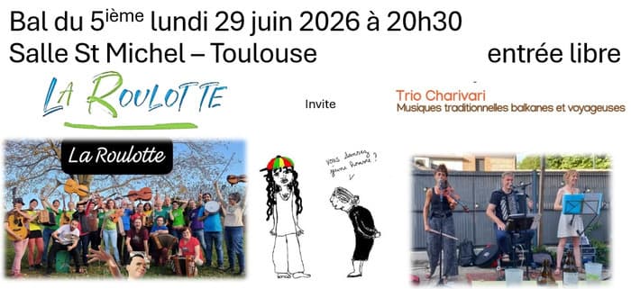 Illustration de l'événement : Bal du lundi La roulotte invite Trio Charivari