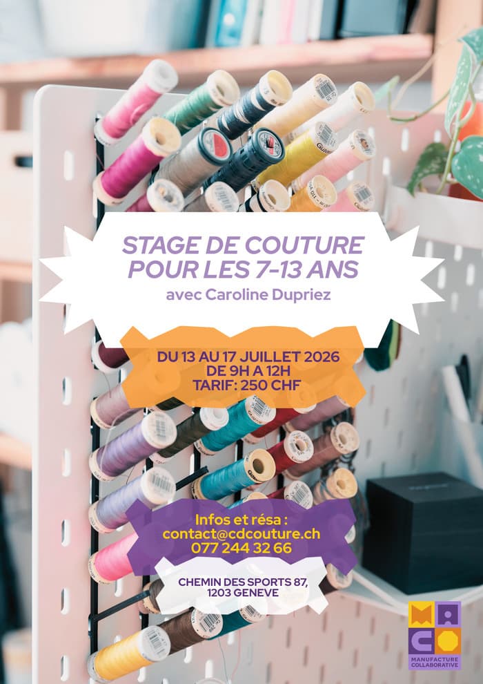 Illustration de l'événement : Stage de couture enfants débutants