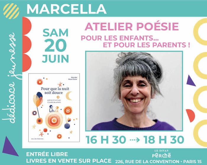 Illustration de l'événement : Atelier poésie avec Marcella autour de « Pour que la nuit soit douce »