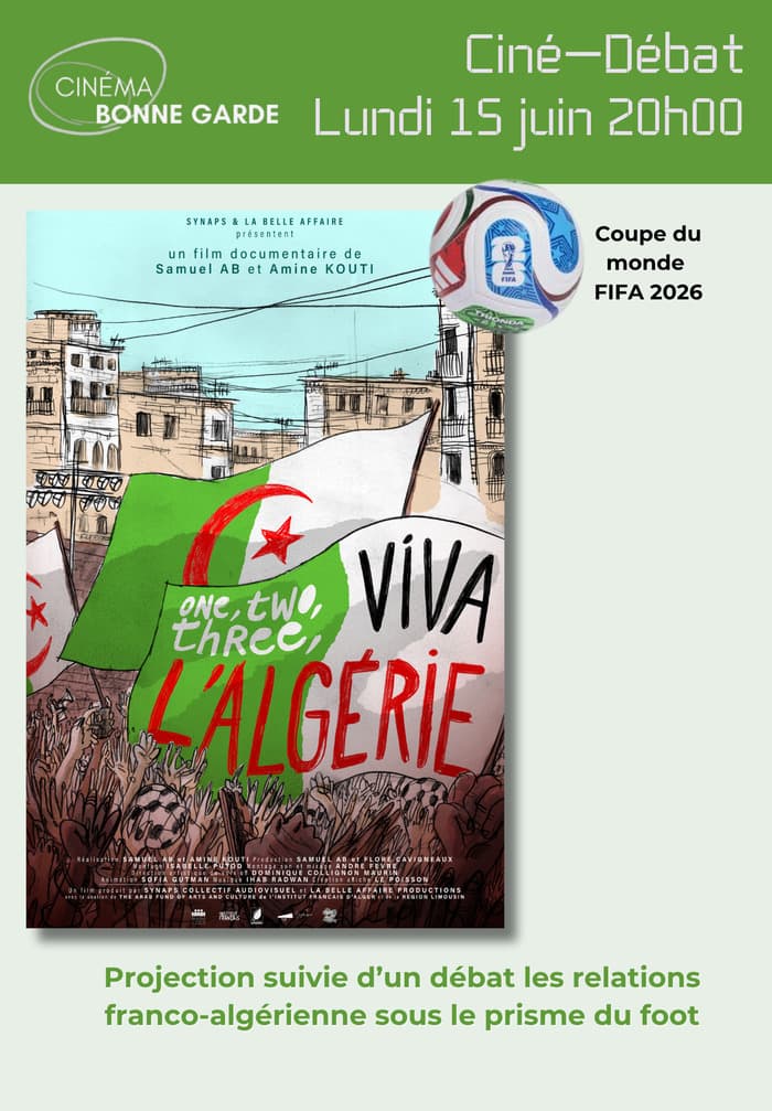 Illustration de l'événement : Ciné-Débat : One, Two, Three, Viva l'Algérie