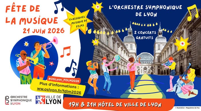 Illustration de l'événement : Les Héros & Légendes de l'Orchestre Symphonique de Lyon à l'Hotel de Ville de Lyon