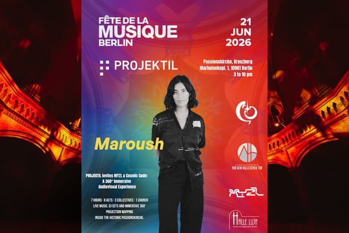 Illustration de l'événement : Maroush l Afro House, Downtempo & Indie Dance PROJEKTIL invites MYZL & Cosmic Code A 360° Immersive Audiovisual Experience