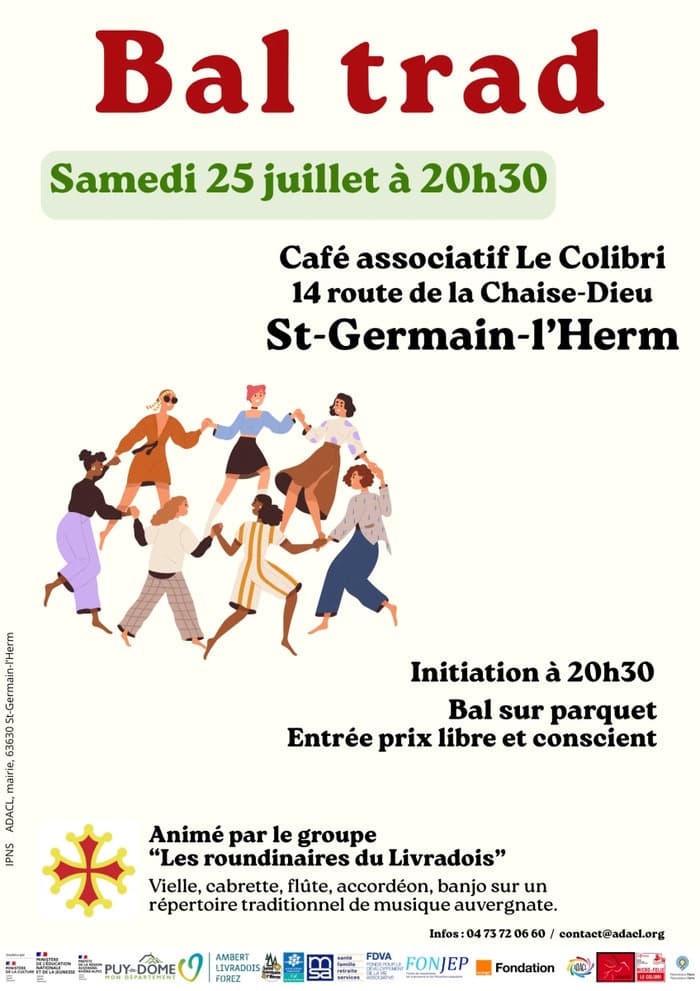 Illustration de l'événement : Bal trad - animé par Les roundinaires du Livradois