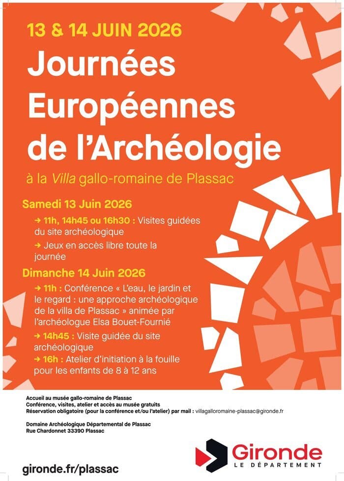 Illustration de l'événement : Journées européennes de l'archéologie à la villa gallo-romaine de Plassac
