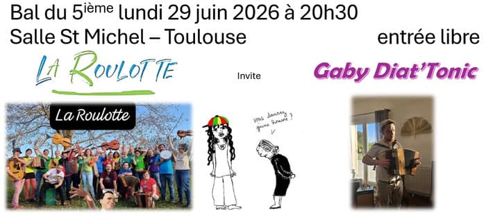 Illustration de l'événement : Bal du lundi La roulotte invite Gaby Diat'Tonic