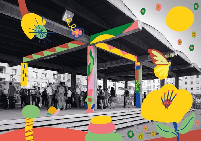 Illustration de l'événement : Donne des couleurs à ton quartier de la Confluence à Lyon (oeuvre participative et artistique)