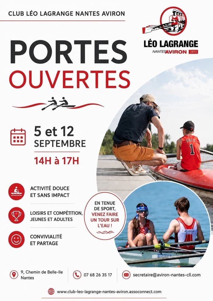 Illustration de l'événement : Aviron : Journées Portes Ouvertes à Léo Lagrange