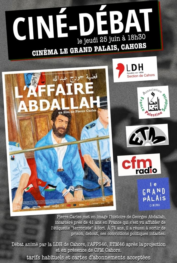 Illustration de l'événement : Projection du film "L'AFFAIRE ABDALLAH" de Pierre CARLES, suivie d'un débat