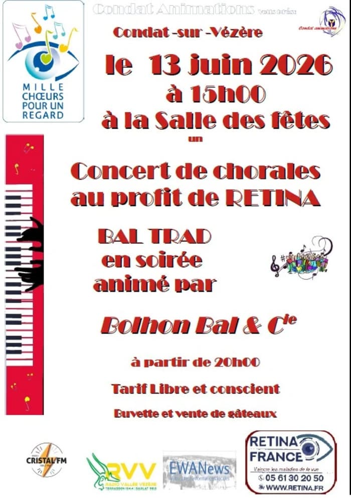 Illustration de l'événement : Rencontre de chorales suivi d'un bal trad au profit de RETINA