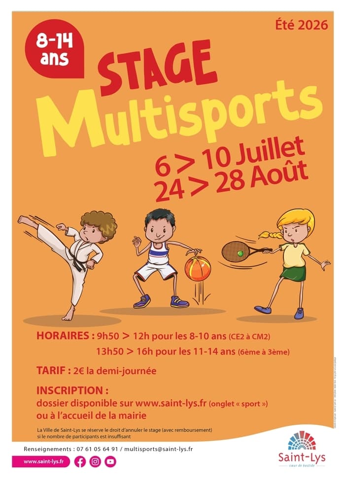 Illustration de l'événement : stage multisports 8-14 ans