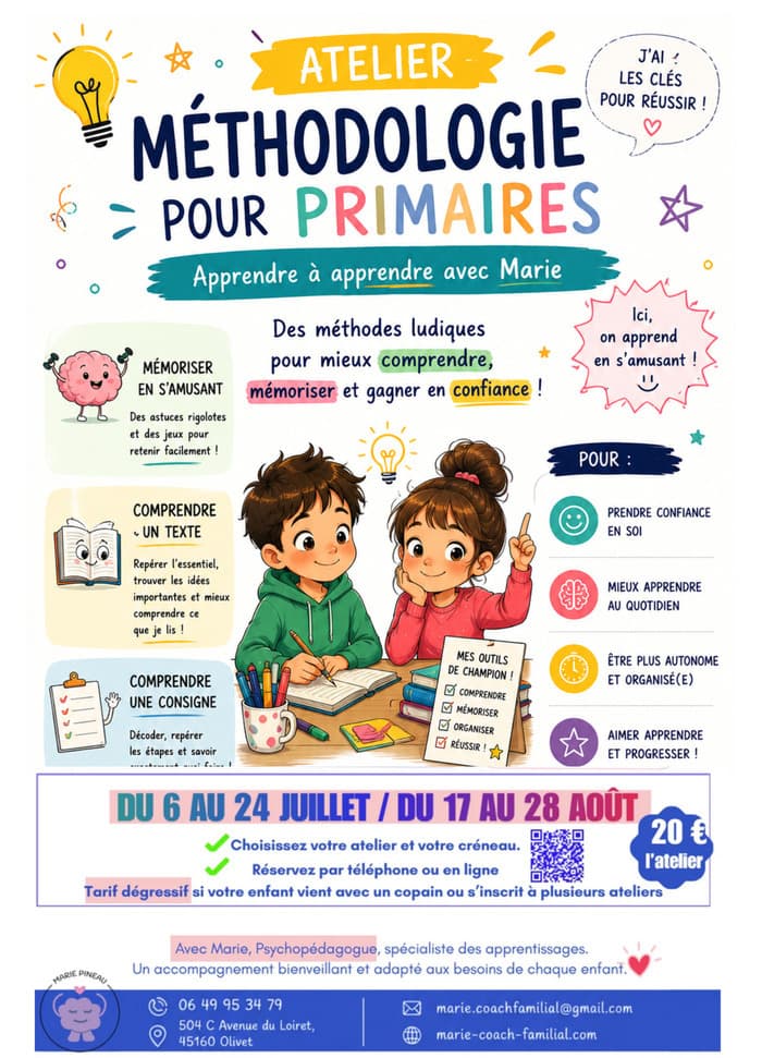 Illustration de l'événement : Les ateliers de l'été à Olivet - méthodologie pour les primaires