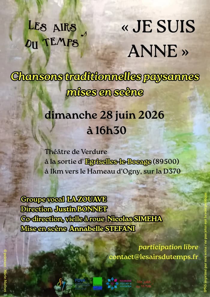 Illustration de l'événement : Concert de La Zouave "Je suis Anne"