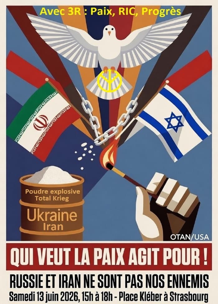 Illustration de l'événement : Qui veut la paix agit pour ! Russie et Iran ne sont pas nos ennemis !