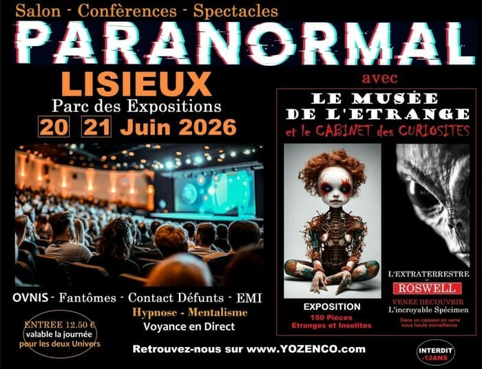 Illustration de l'événement : Salon du Paranormal au Parc des Expositions à Lisieux