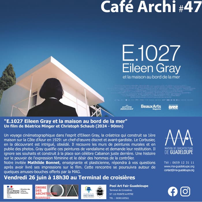 Illustration de l'événement : Café Archi 047 : E.1027 Eileen Gray et la maison au bord de la mer