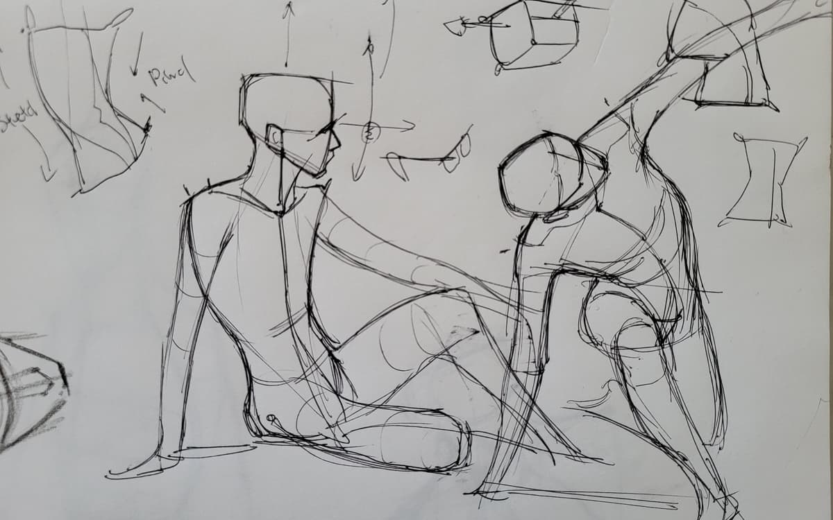 Illustration de l'événement : Stage de dessin du corps humain (formes de bases) au musée du Louvre