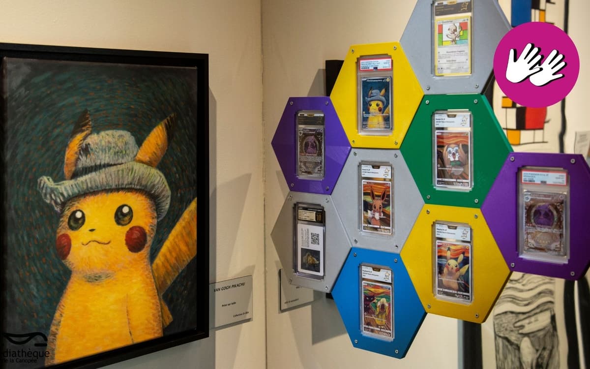 Illustration de l'événement : Lectures LSF/FR au Musée en Herbe pour l'exposition "Admirez les tous, exposition hommage à Pokémon."