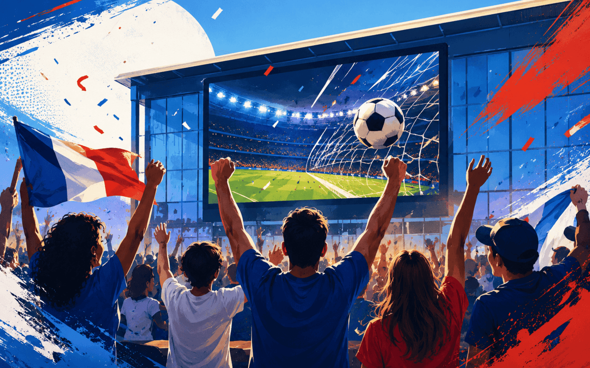 Illustration de l'événement : Coupe du monde : vivez la demi-finale des Bleus et la finale au centre sportif Louis-Lumière