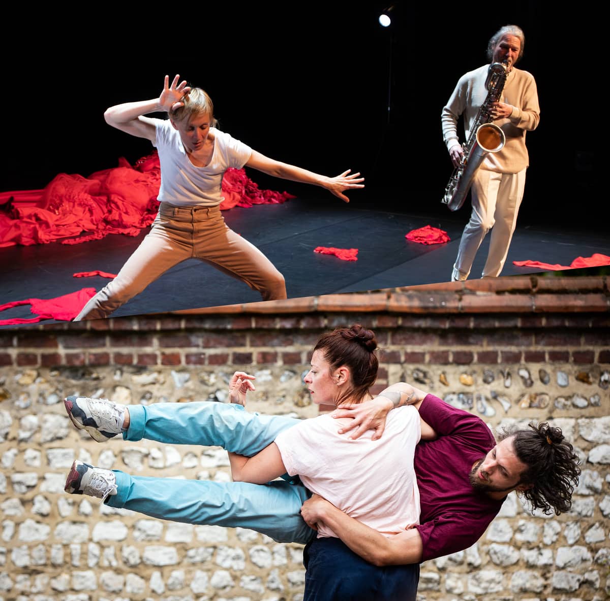 Illustration de l'événement : Festival Voix et Danses - « Rouge incarnat » et « D’Ici là » - Deux duos de danse qui explorent nos vécus les plus intimes