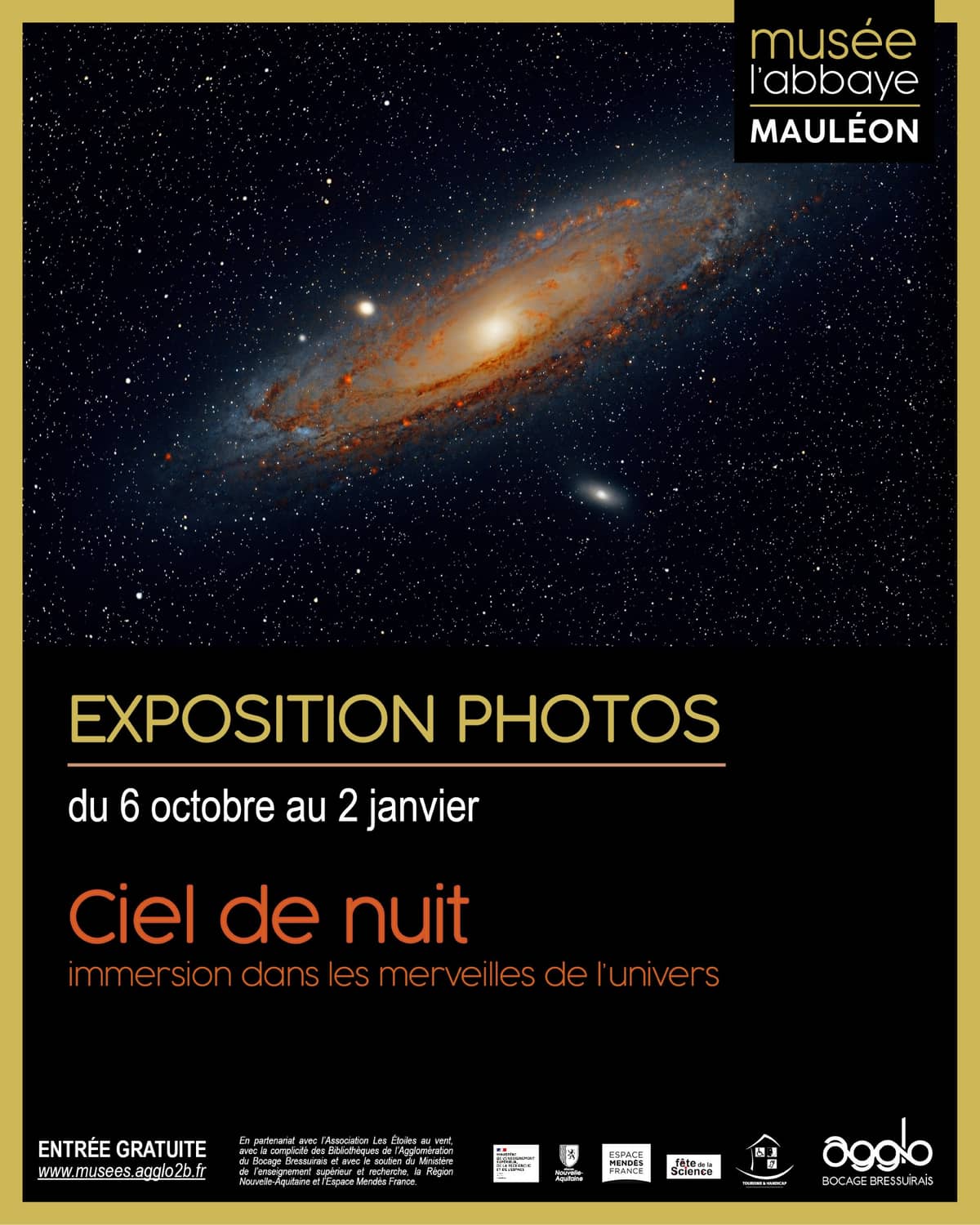 Illustration de l'événement : Musée L'Abbaye - Exposition : Ciel de Nuit