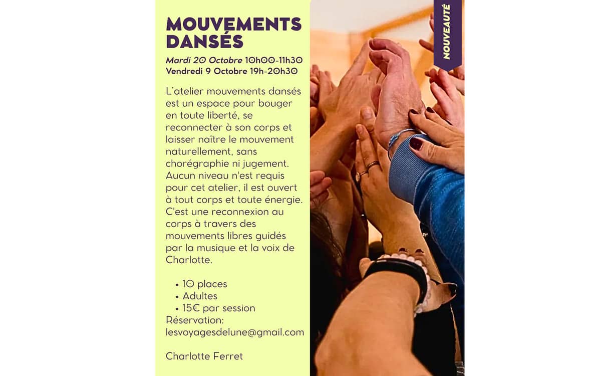 Illustration de l'événement : Ateliers Manufacture Pays Basque - Mouvements dansés