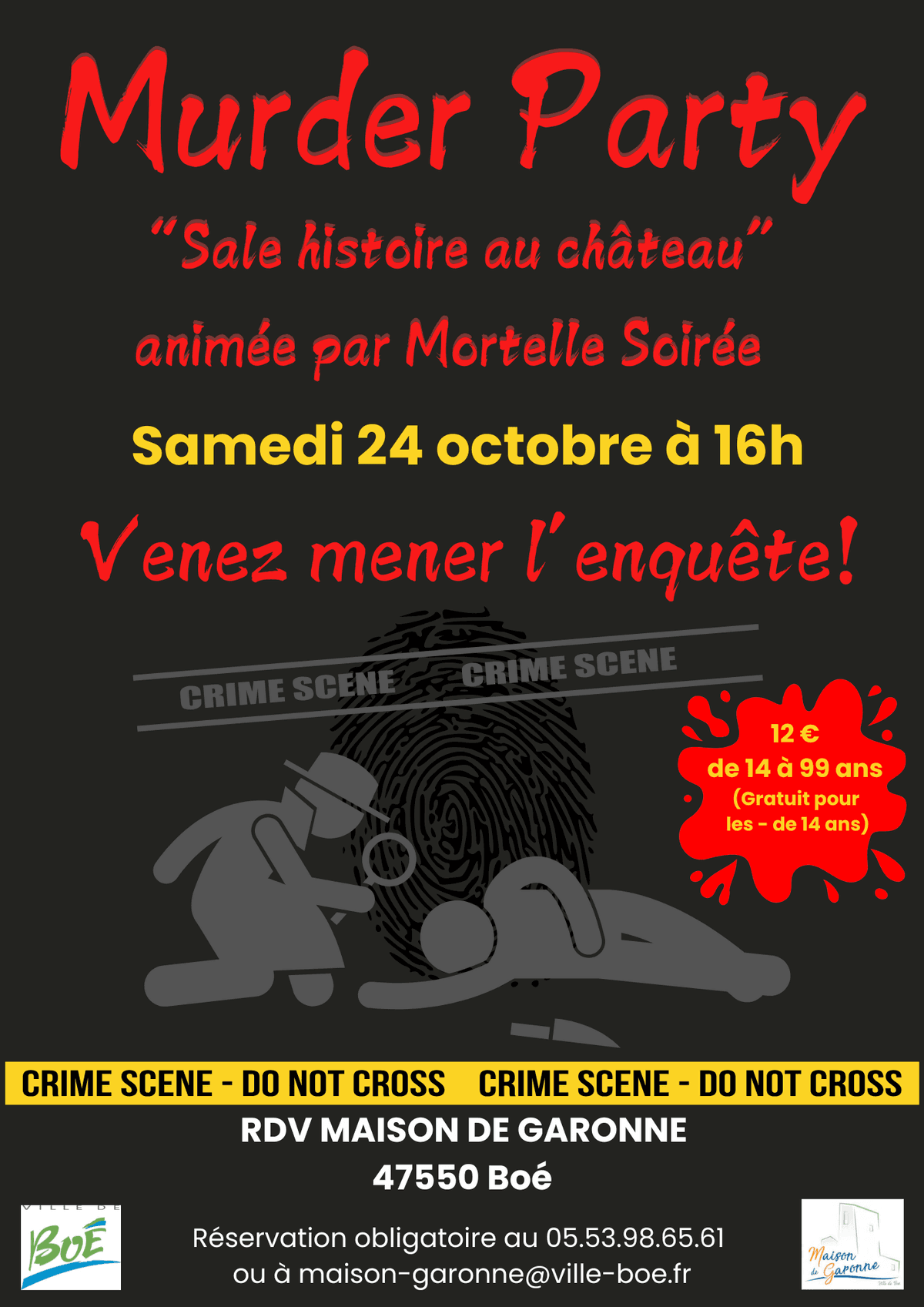 Illustration de l'événement : Murder Party « Enquête grandeur nature » !