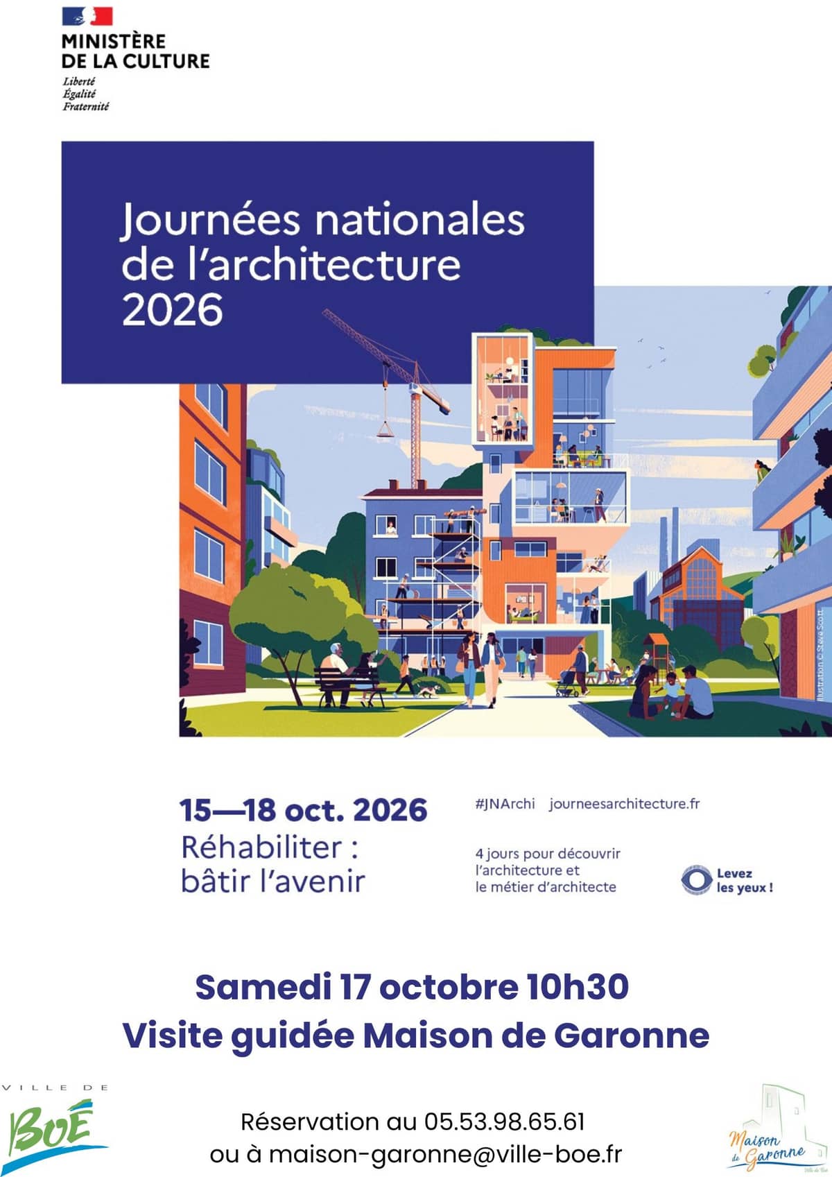Illustration de l'événement : Journées Nationales de l’Architecture - Visite guidée de la Maison de Garonne