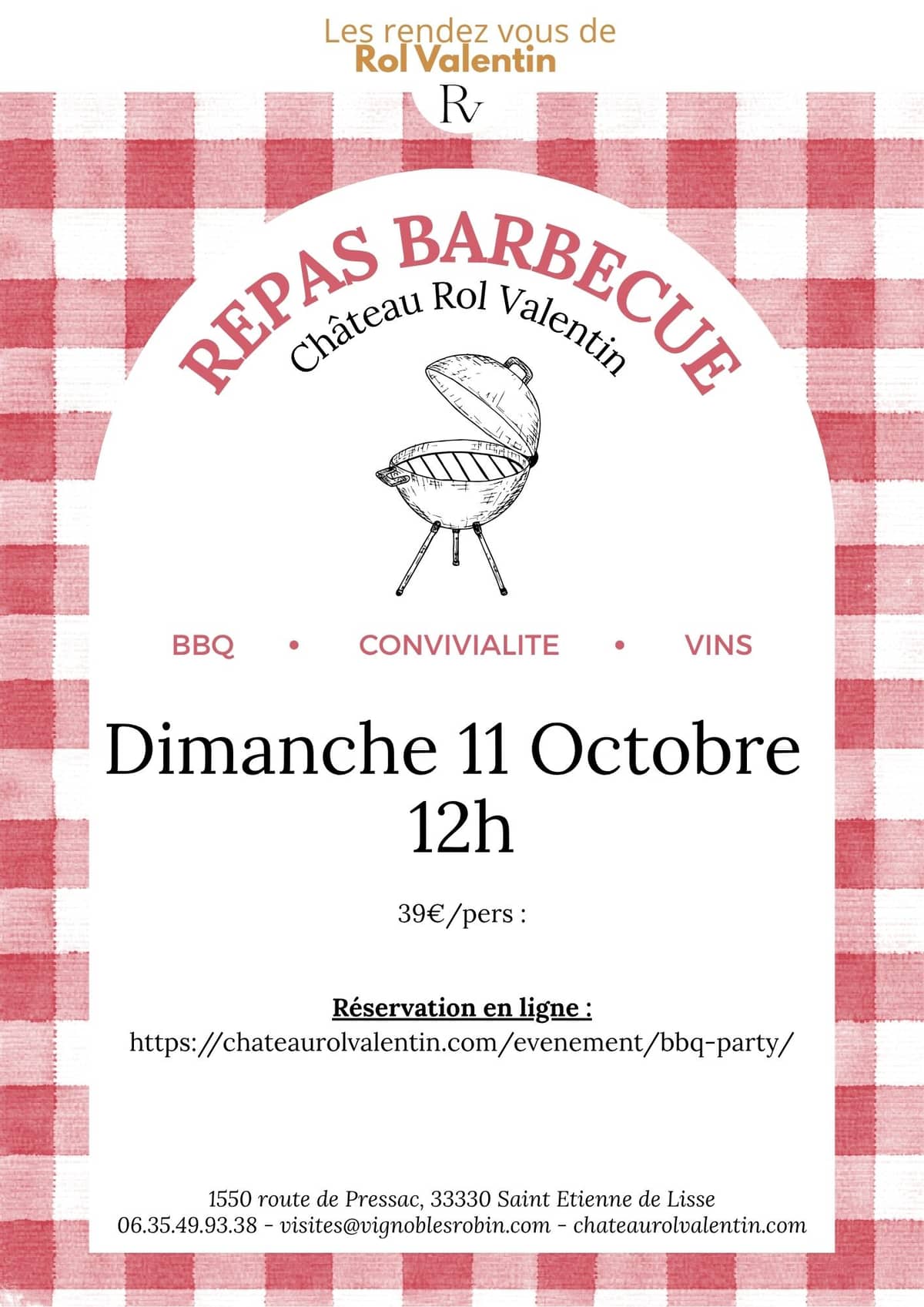 Illustration de l'événement : Déjeuner Barbecue à Rol Valentin