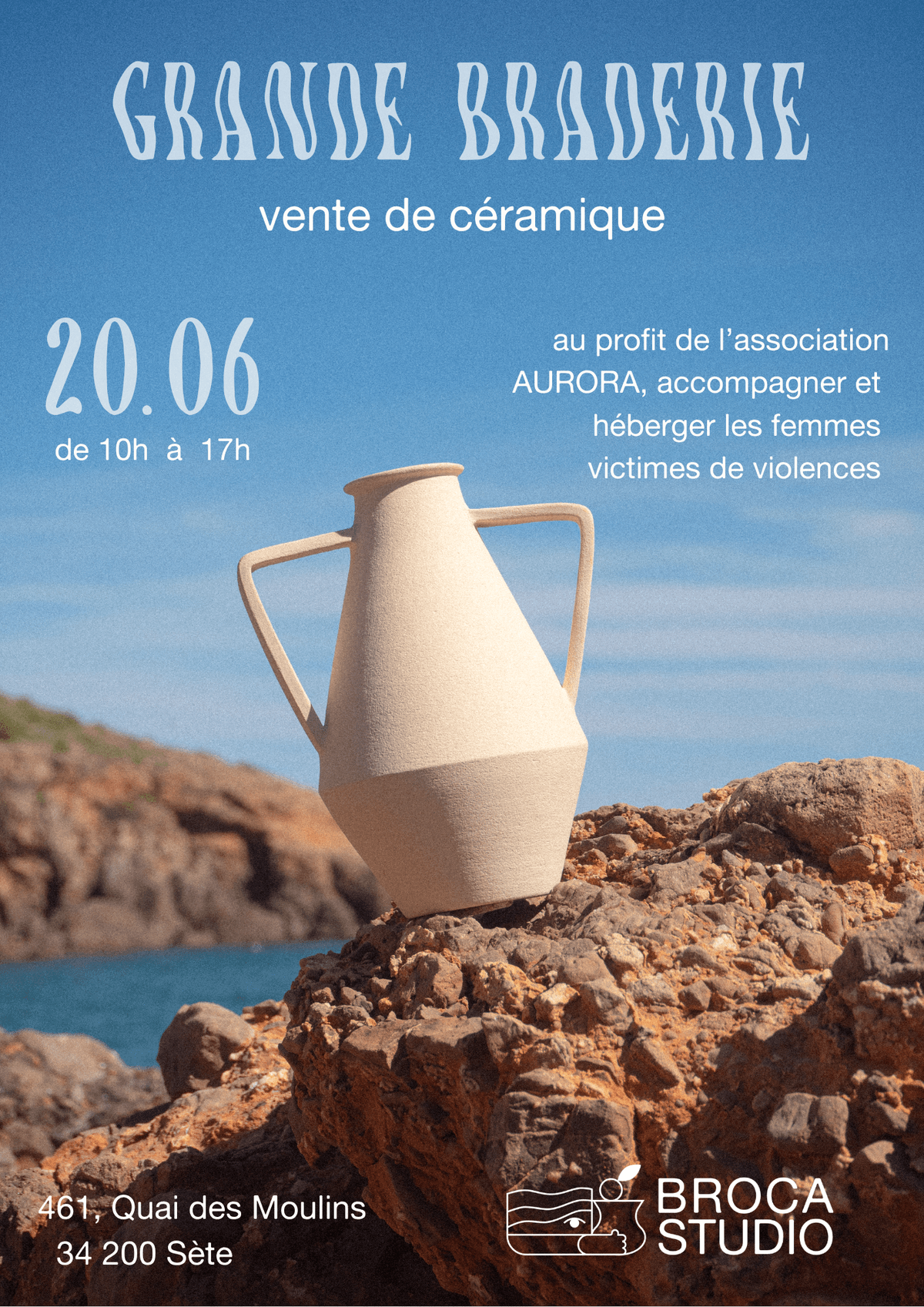Illustration de l'événement : GRANDE BRADERIE CÉRAMIQUE CHEZ BROCA STUDIO