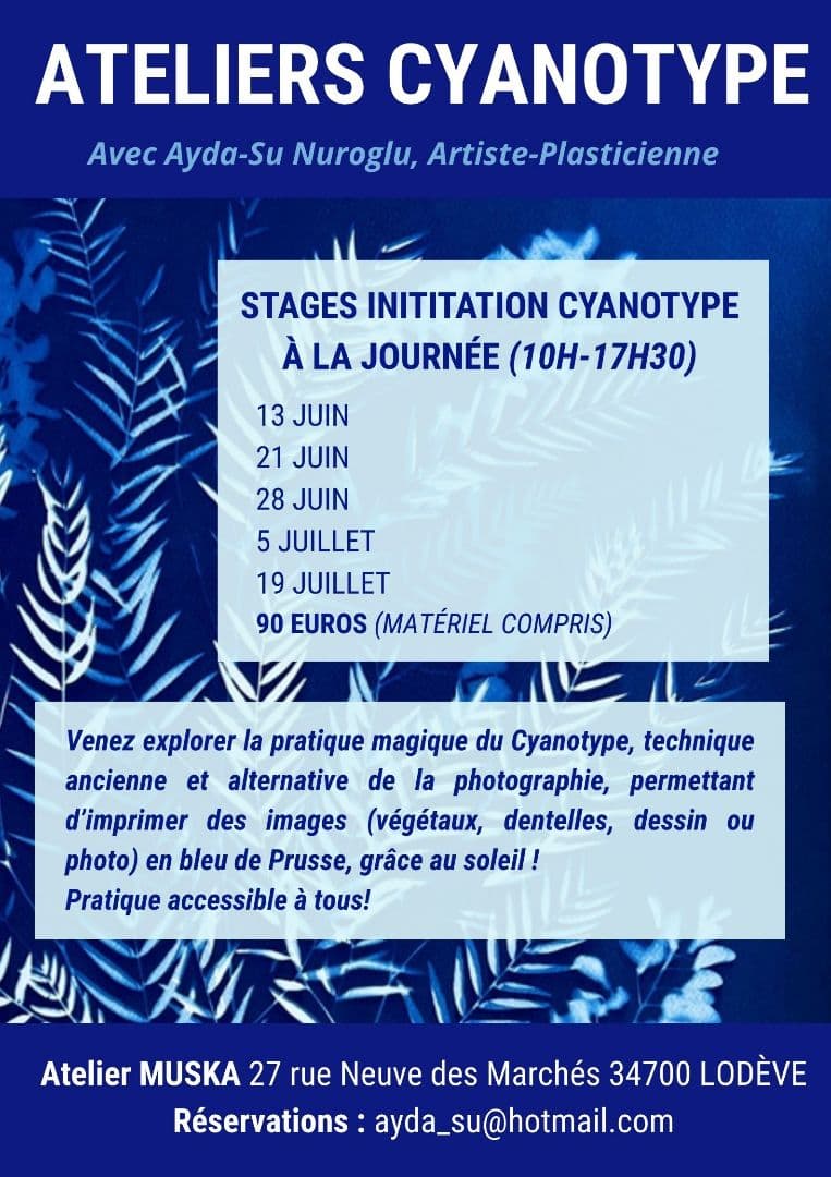 Illustration de l'événement : STAGES D'INITIATION AU CYANOTYPE