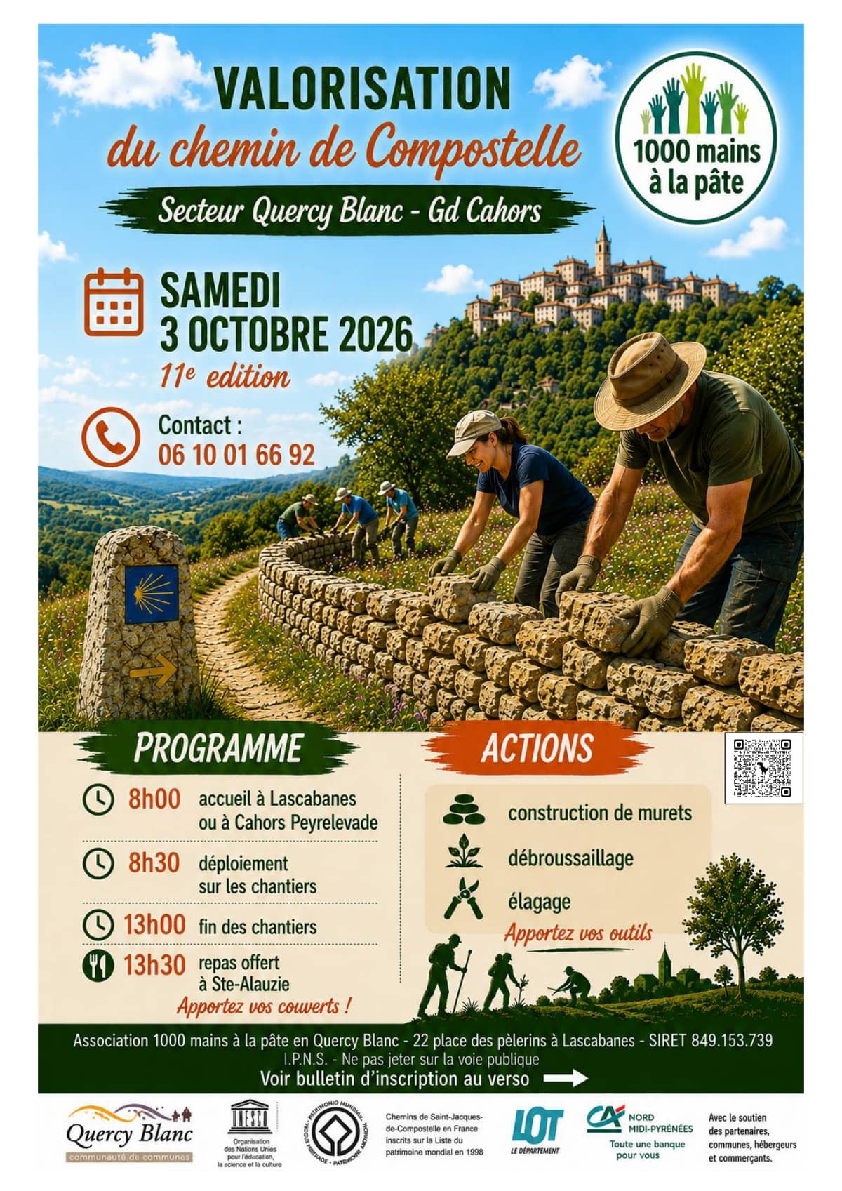 Illustration de l'événement : 1000 mains à la pâte en Quercy Blanc