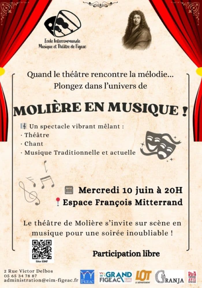 Illustration de l'événement : Concert/spectacle à Figeac : « Molière en Musique ! »