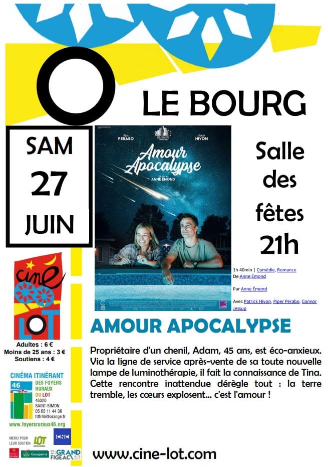Illustration de l'événement : Ciné-lot à Le Bourg : "Amour Apocalypse"