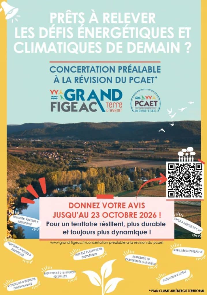 Illustration de l'événement : Concertation : Plan Climat-Air-Énergie Territorial (PCAET ou Plan Climat) à Figeac
