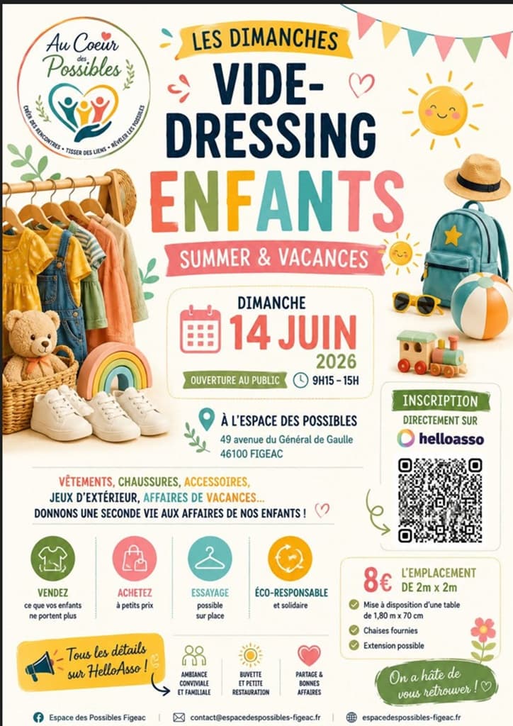 Illustration de l'événement : Vide-dressing enfants summer et vacances à Figeac