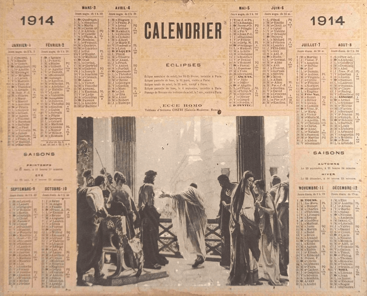 Illustration de l'événement : EXPOSITION : L'ÉVOLUTION DES ALMANACHS DE LA POSTE DEPUIS 1910