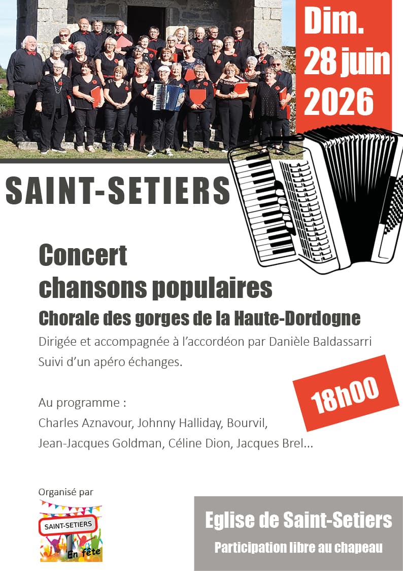 Illustration de l'événement : Concert chansons populaires Chorale des Gorges de la Haute-Dordogne
