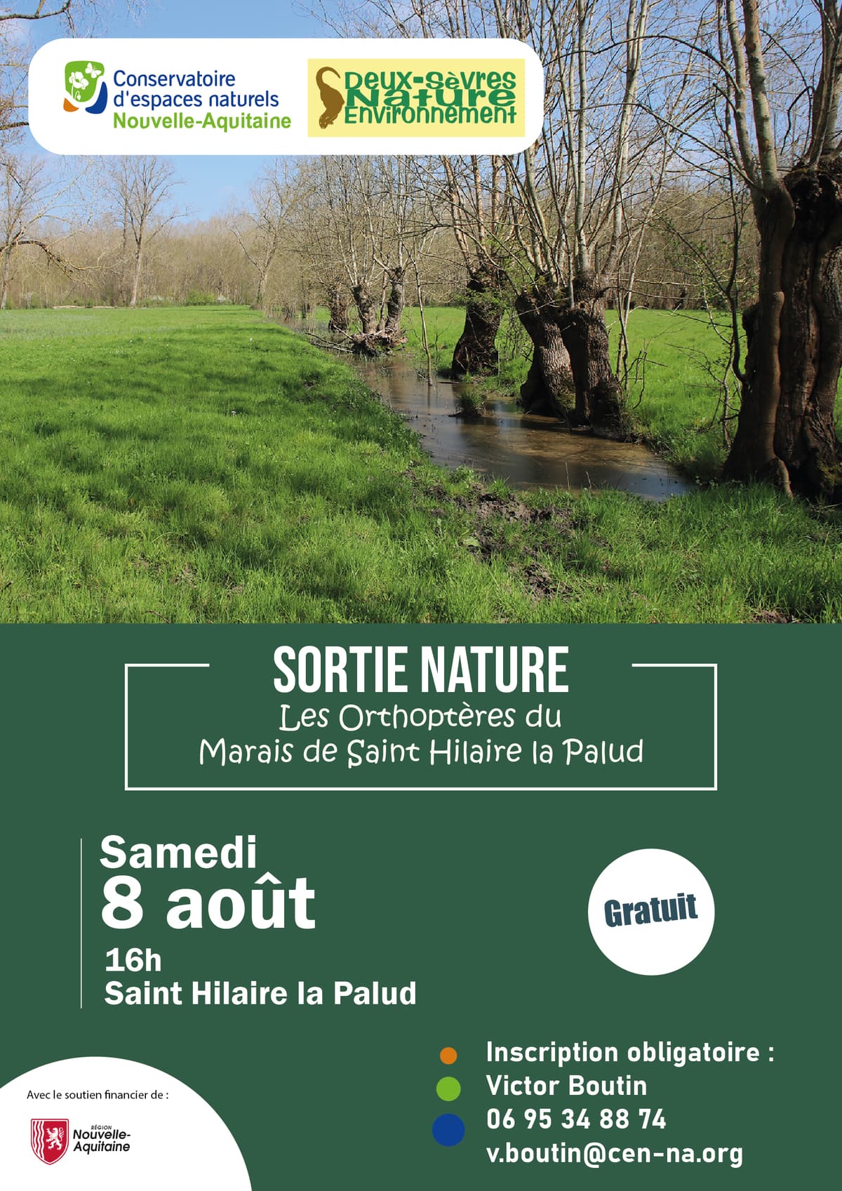 Illustration de l'événement : Sortie nature : Les Orthoptères du Marais de Saint-Hilaire-la-Palud