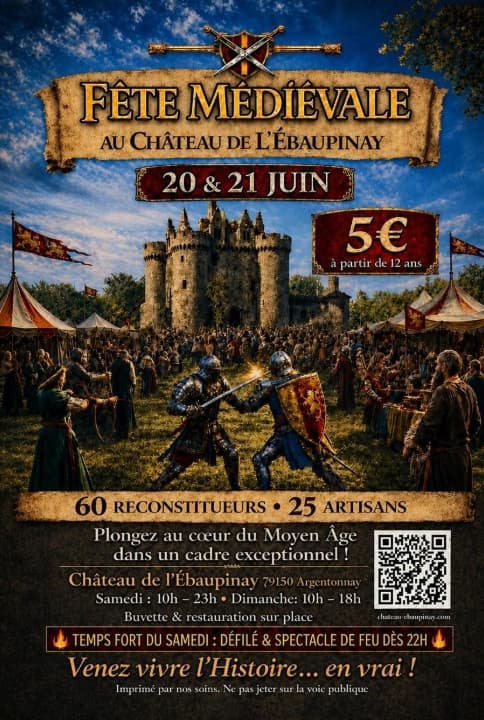 Illustration de l'événement : Fête médiévale au Château de l'Ebaupinay