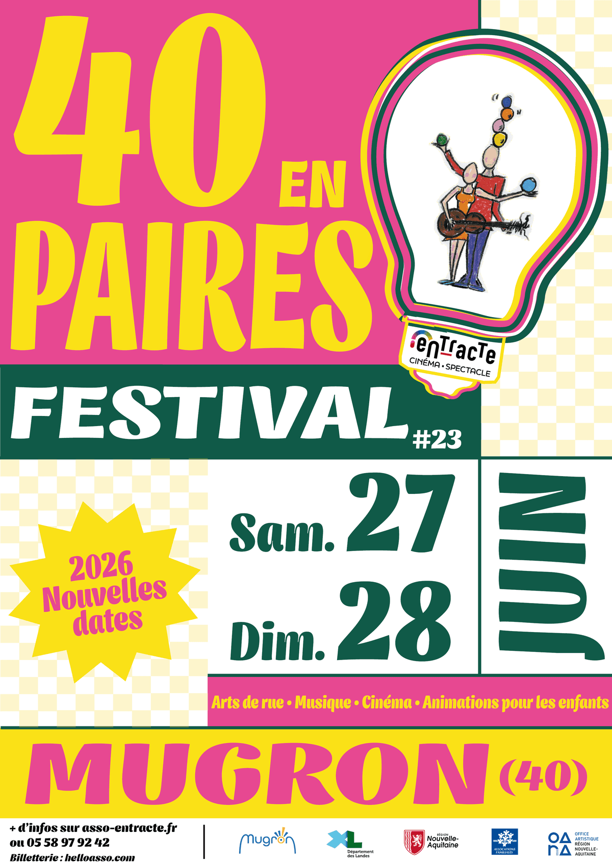 Illustration de l'événement : FESTIVAL 40 EN PAIRES - Samedi 27 juin