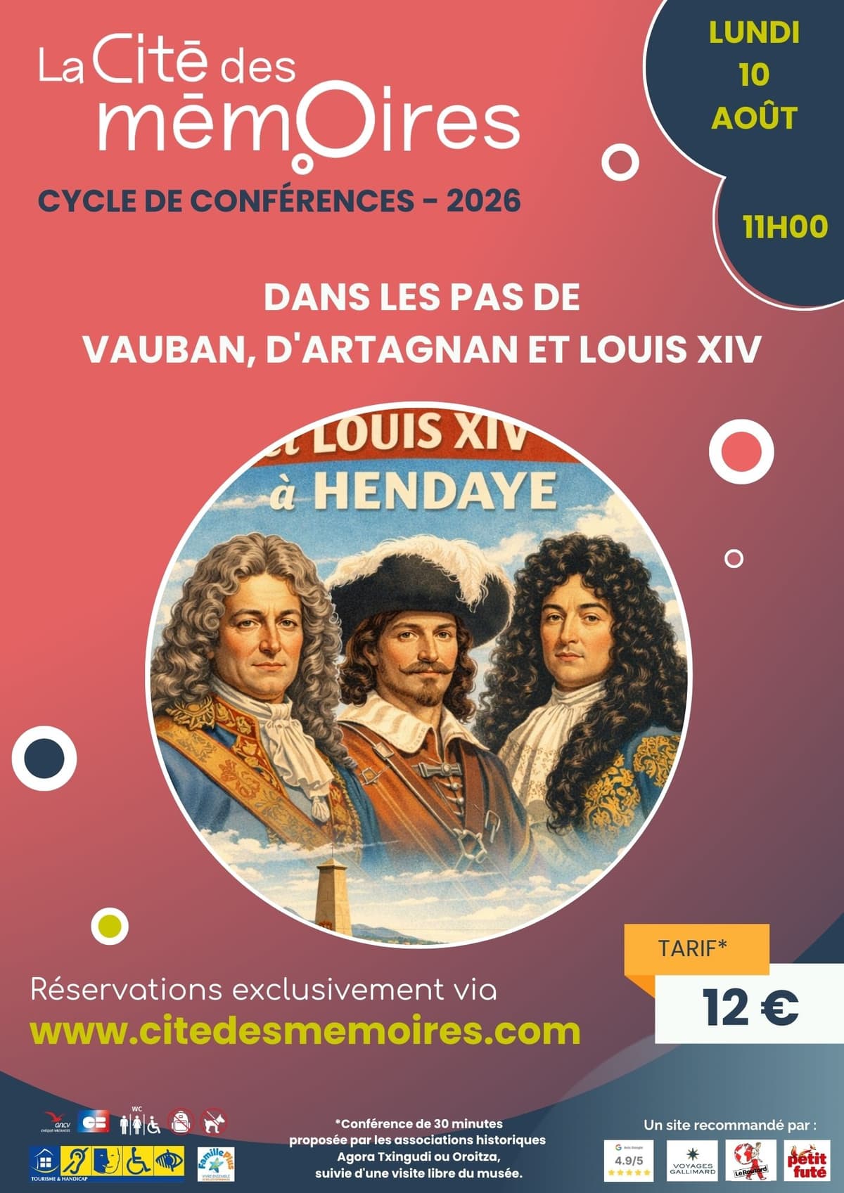 Illustration de l'événement : Conférence "Dans les pas de Vauban, D'Artagnan et Louis XIV"