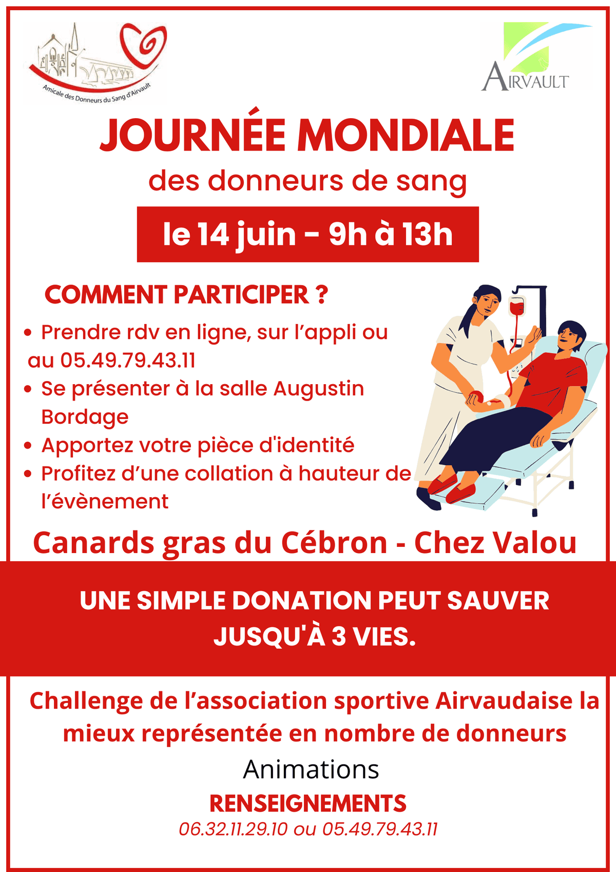 Illustration de l'événement : Grande collecte pour la Journée Mondiale des donneurs de sang