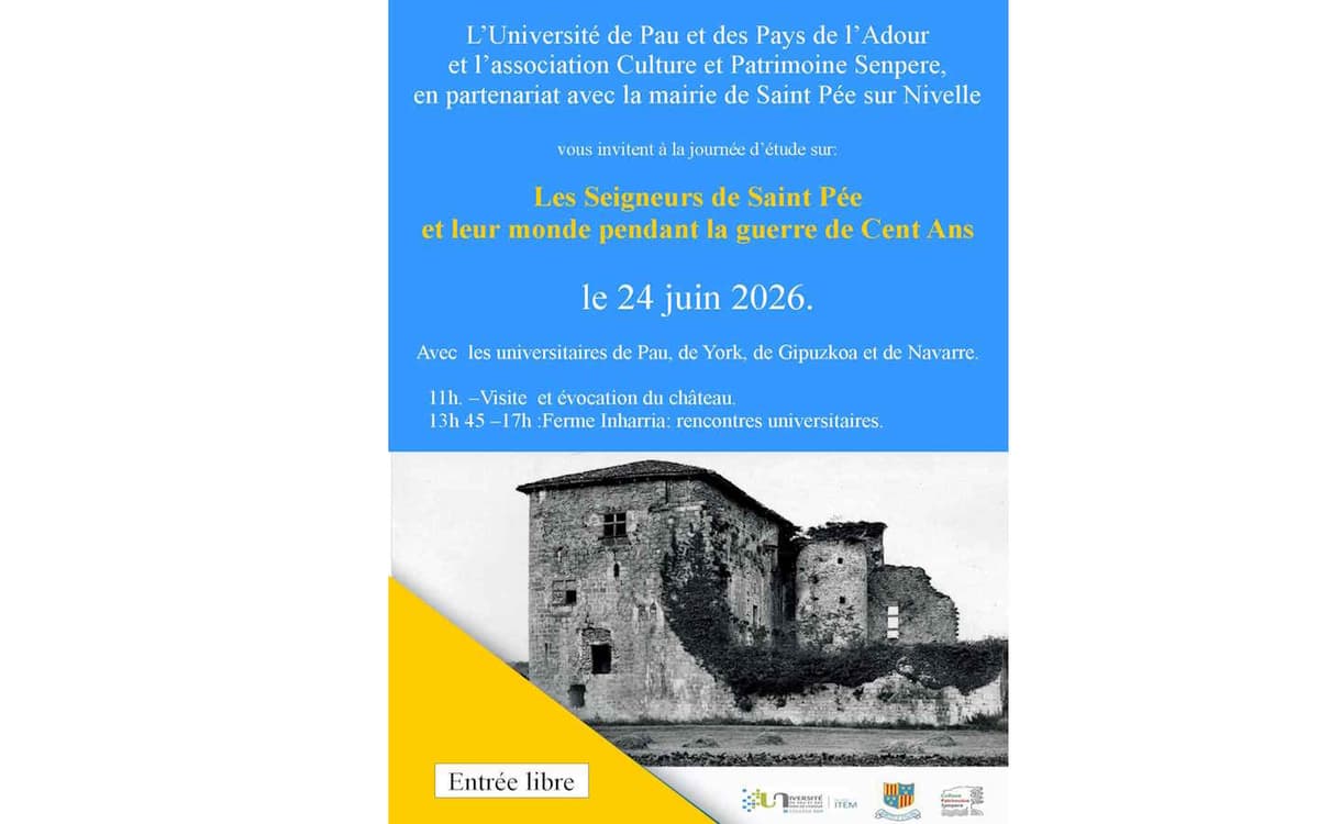 Illustration de l'événement : Journée d'étude : les seigneurs de Saint-Pée et leur monde pendant la guerre de Cent Ans
