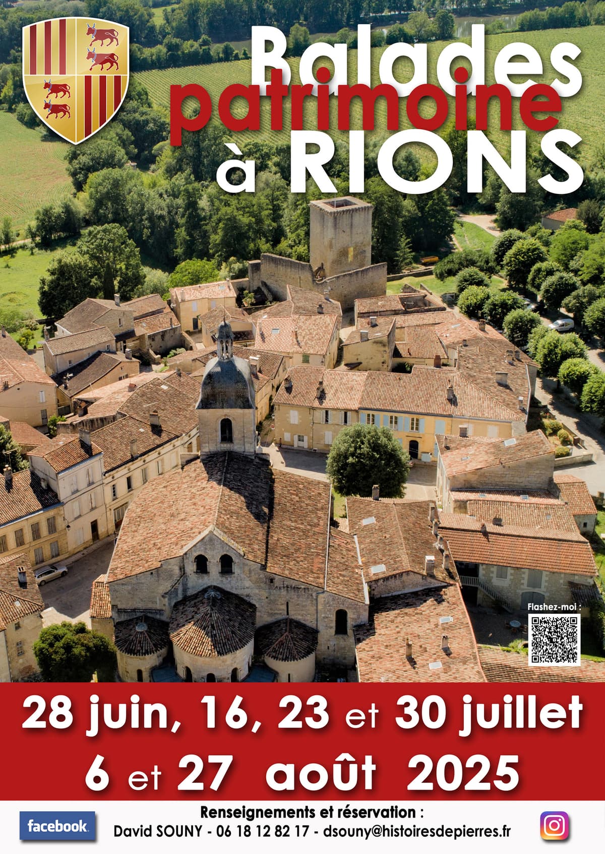 Illustration de l'événement : Balade patrimoine à Rions avec David Souny