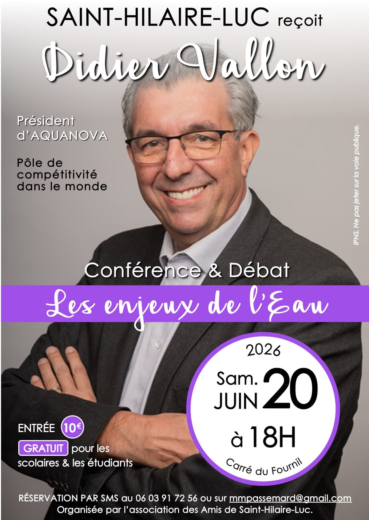 Illustration de l'événement : Rencontre avec Didier Vallon, président de Aquanova sur les enjeux de l'eau