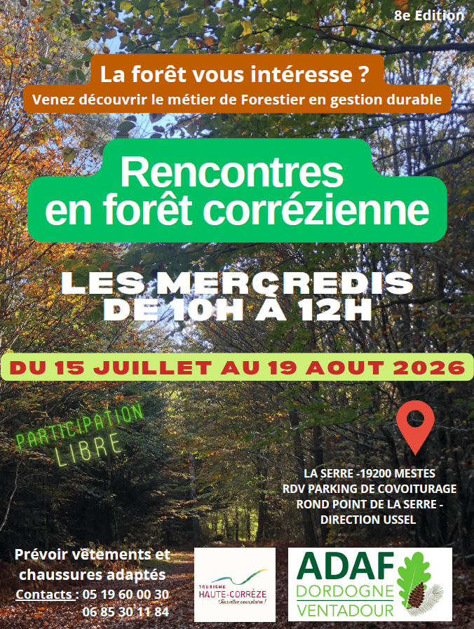 Illustration de l'événement : Rencontres en forêt corrézienne avec des forestiers