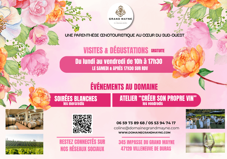 Illustration de l'événement : Atelier "Créer son propre vin" au Domaine du Grand Mayne