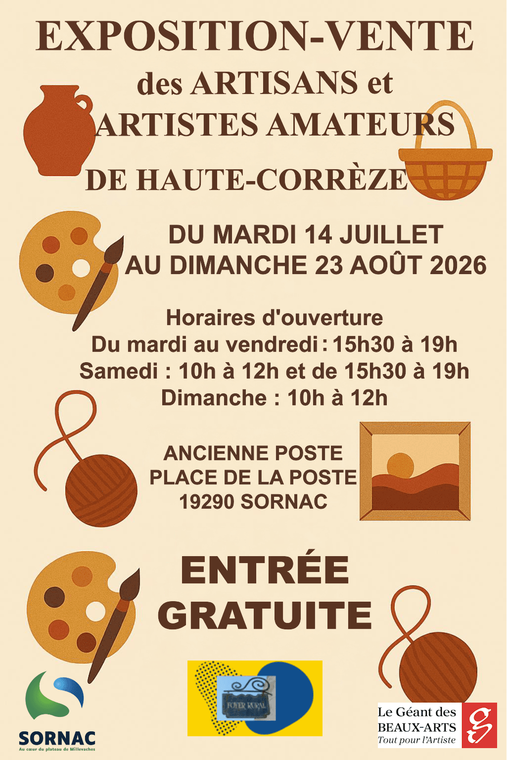 Illustration de l'événement : Exposition - vente des artistes amateurs et créateurs de Haute Corrèze